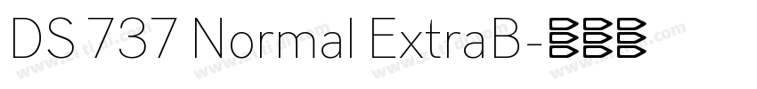 DS 737 Normal ExtraB字体转换